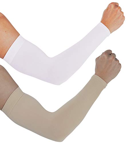 Arm Sleeves Beach Tide Mens Sun UV Protection Sleeves Arm Warmers Cool Long Set Covers White Arm Sleeves Beach Tide Mens Sun UV Protection Sleeves Arm Warmers Cool Long Set Covers White